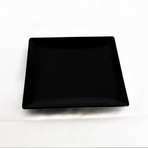 Assiette carrée noire diam.18