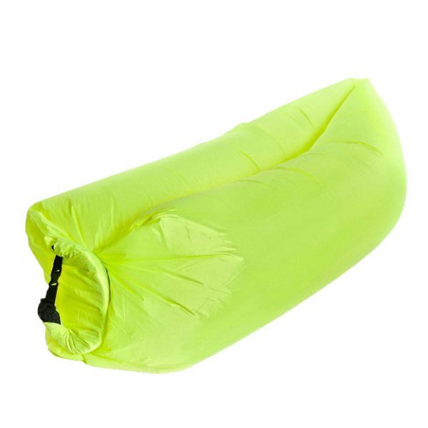location sofa gonflable jaune fluo