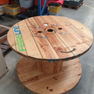 Table industrielle en 120 (touret bois)