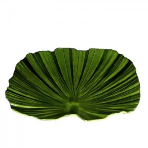 Plateau feuille palme vert 45 cm